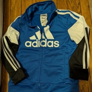 Adidas Kids Blue and White Track Jacket